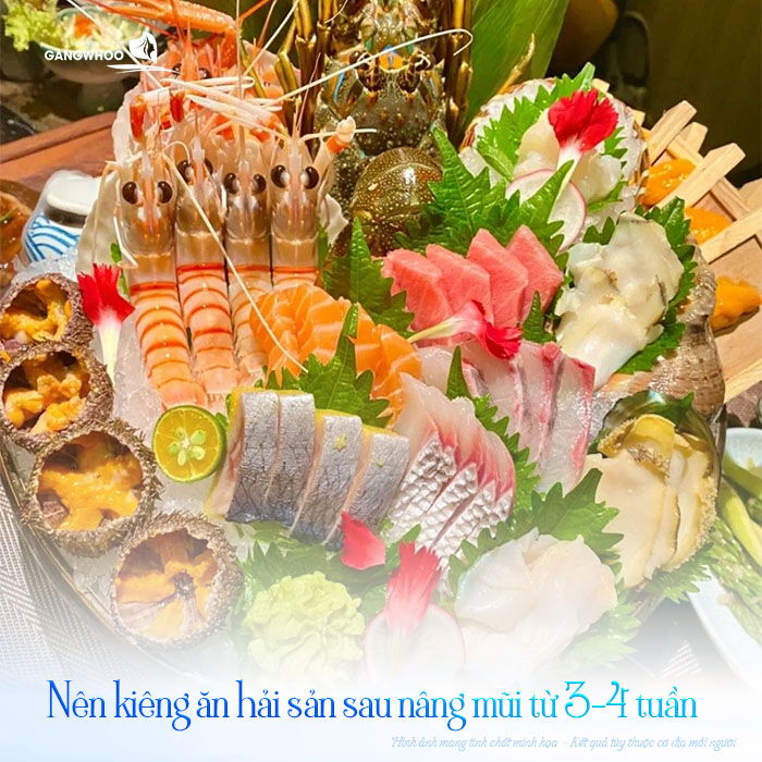 Vừa mới nâng mũi ăn rau nhút được không?