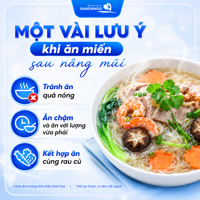 Nâng Mũi Ăn Miến Được Không? Bao Lâu Thì Ăn Được?