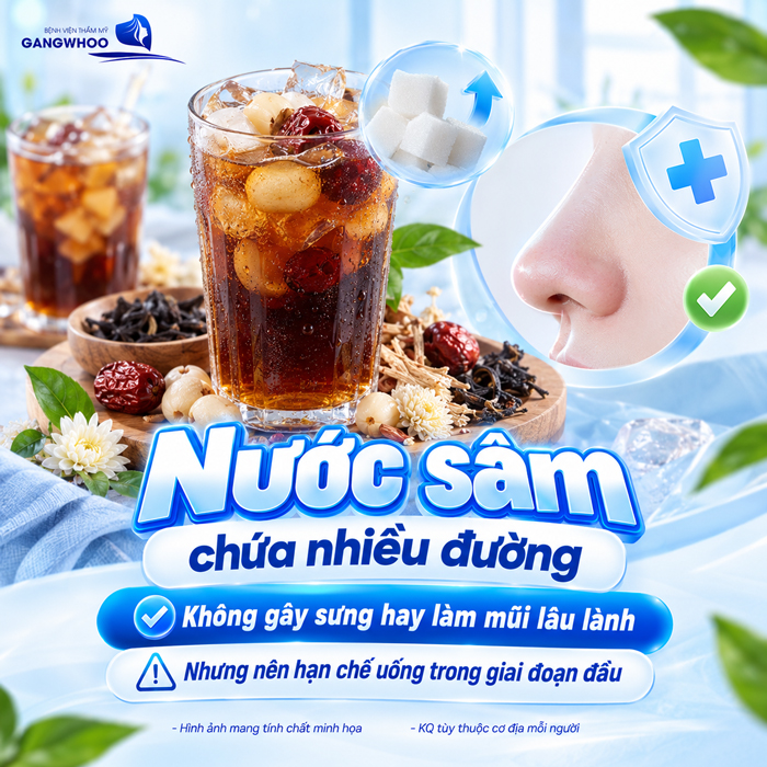 Nâng Mũi Uống Nước Sâm Được Không? Bác Sĩ Giải Đáp Chi Tiết