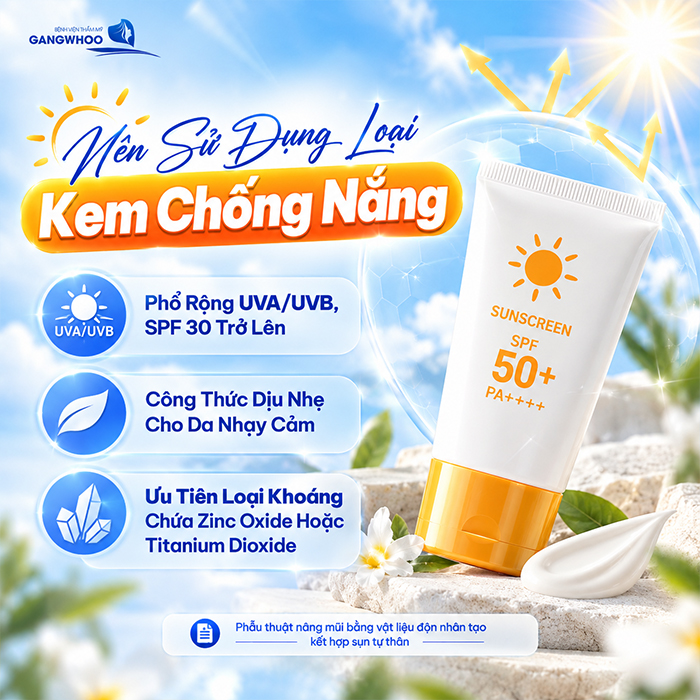 Nâng Mũi Bao Lâu Được Bôi Kem Chống Nắng? Bác Sĩ Giải Đáp